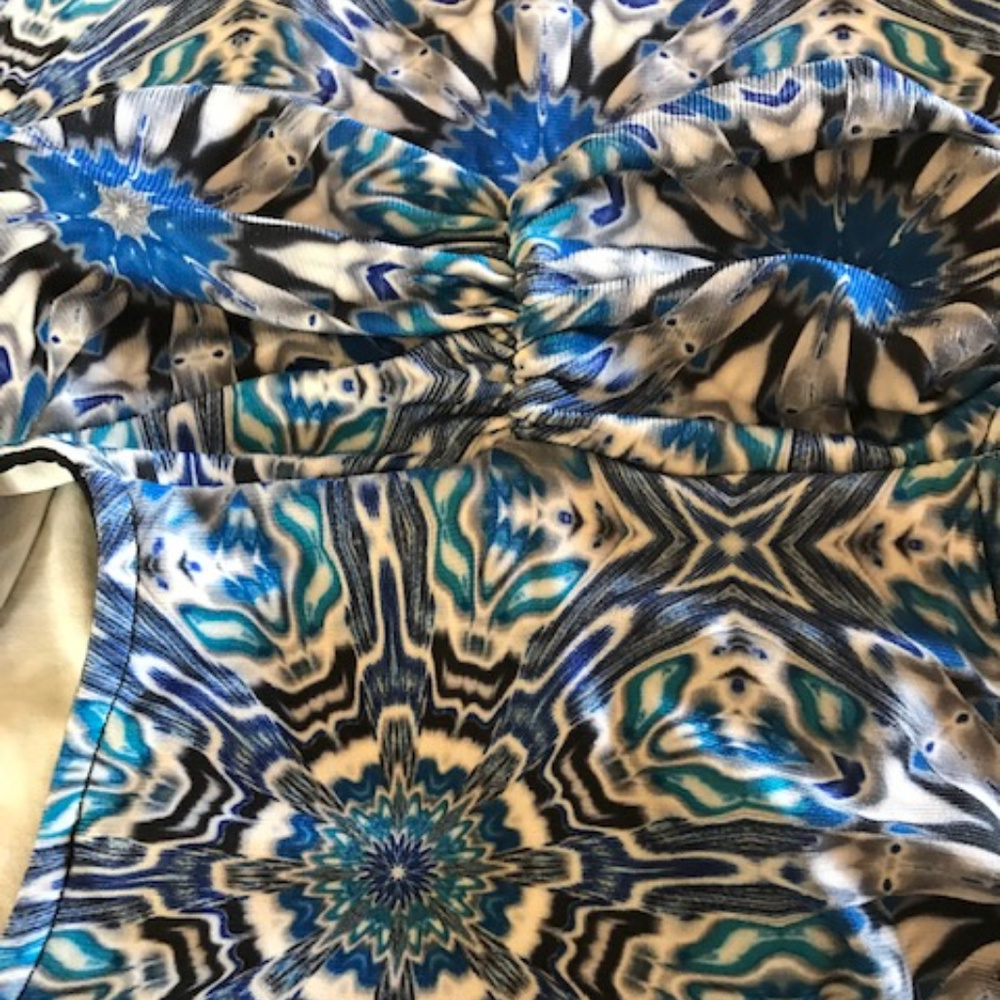 DeborahViereck Blue Tunic Length Top - Size Small